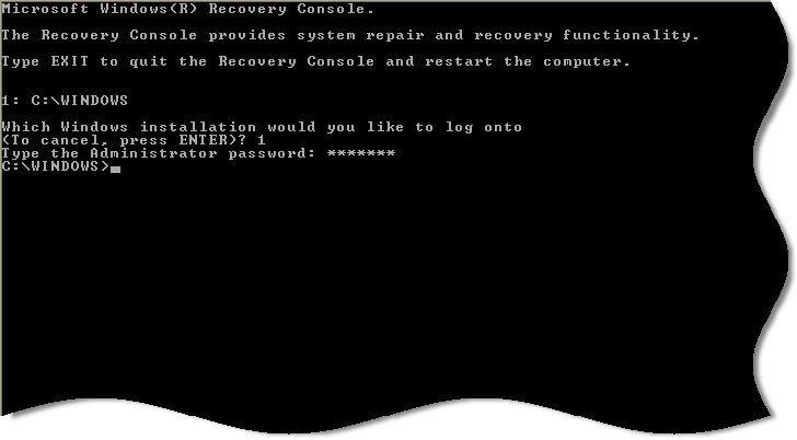 Windows 2003 Recovery Console